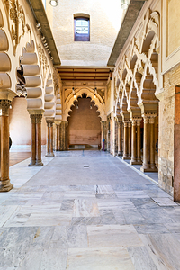 Visit to aljafería palace in zaragoza aragon spain