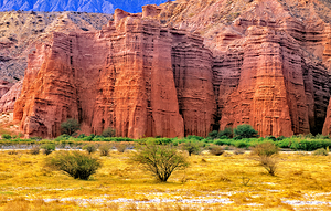Red rock formations in Quebrada de las Conchas near Cafayate by Marco Brivio