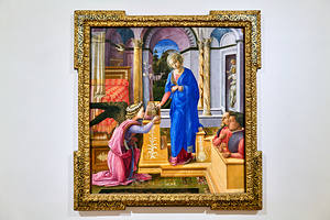 Historic painting of Annunciation at Galleria Nazionale dArte A