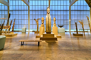 Oceanic art displays at the Metropolitan Museum of Art in Manhat