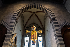 Cimabue painted crucifix in Basilica of San Domenico in Arezzo