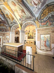 Interior of Santa Maria alla Fontana church in Milan Italy wit