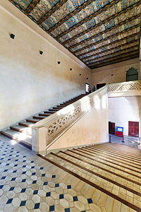 Zaragoza. Saragossa. Aragon. Spain. Aljafería Palace. The main staircase