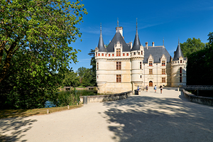 Visit to Azay le Rideau in Loire Valley France on a clear day