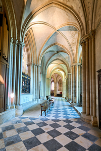View of the interior of Abbey of Saint Etienne in Caen
