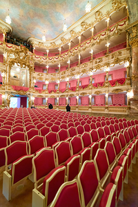 Interior view of Cuvilliés Theatre in Munich Germany