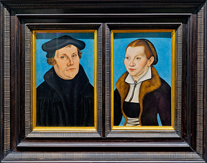 Portrait of martin luther and caterina bora in uffizi gallery