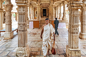 Tourists explore Chittorgarh Fort during a sunny day in Rajastha by Marco Brivio