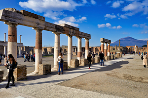 Exploring the ruins of Pompeii in Naples Campania Italy