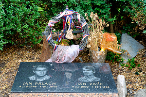 Memorial for Czech heroes Jan Palach and Jan Zajíc.