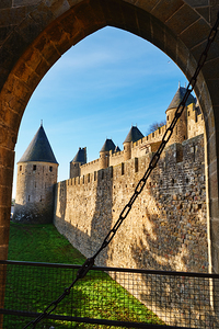 Exploring the historic walls of Carcassonne in France