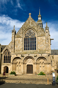 Exploring the basilica of st saviour in dinan brittany france