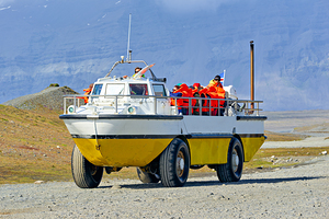 Amphibian at jokulsarlon glacier lagoon in iceland by Marco Brivio