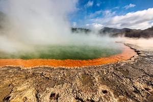 Explore champagne pool at waiotapu thermal wonderland in rotorua