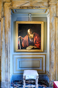 Moses holding the tablets of law in Palazzo Colonna in Rome