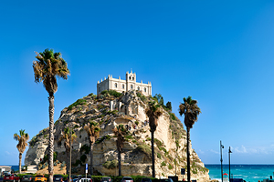 Santa Maria dellIsola Monastery in Tropea Calabria on a sunny d