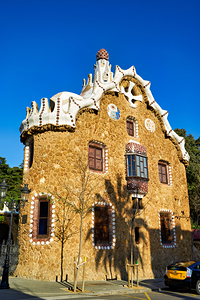 Exploring the fairytale house in Park Guell Barcelona