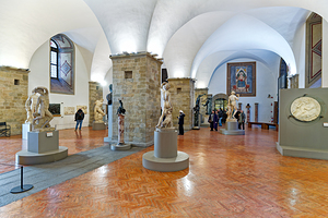 View of classic sculptures at Museo Nazionale del Bargello museu