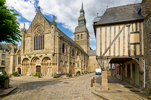 Basilica of St Saviour in Dinan Brittany France during daytime