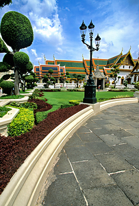 Exploring the grounds of Wat Phra Kaew in Bangkok Thailand