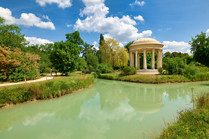 View of the temple of love at Petit Trianon in Versailles Franc