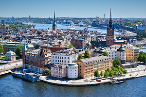 Views of Riddarholmen Island in Stockholm during sunny weather by Marco Brivio