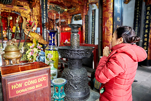 Praying at a temple in Ho Chi Minh City Vietnam