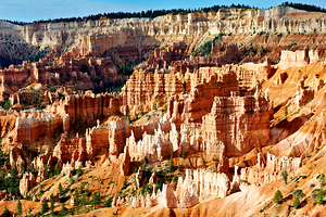 Sunrise at Bryce Canyon National Park with rock formations