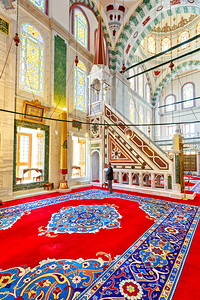 People visit Fatih Mosque in Istanbul