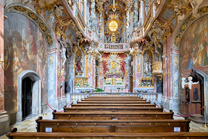 St. Johann Nepomuk in Asam Church located in Munich Germany