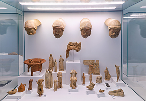 Artifacts displayed in the National Museum of Magna Grecia in Ca