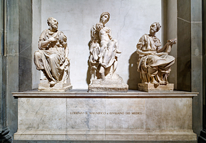 Madonna and Child sculpture in Medici Chapels Florence Italy