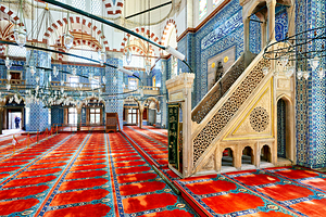 Visit Rustem Pasha Mosque in Istanbul Turkey during the day