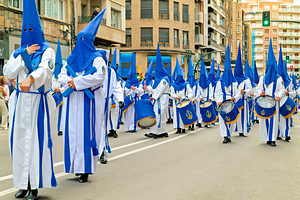 Easter Holy Week processions in Zaragoza Aragon Spain