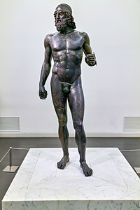 Riace bronze statue a in national museum of magna grecia by Marco Brivio