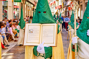 Easter procession in Malaga during Holy Week
