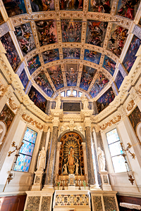 Interior view of Santa Corona catholic church in Vicenza