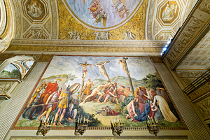 The Palatine Chapel shows colorful frescoes by Luigi Ademollo