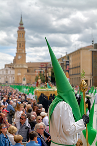 Processions in Zaragoza during Easter Holy Week in Aragon