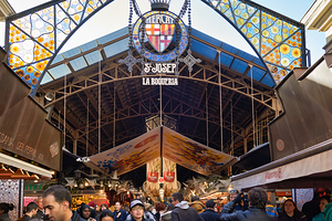 Entrance to Mercat de Sant Josep de la Boqueria in Barcelona