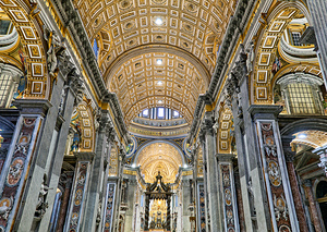 Visit to Saint Peters Basilica in Rome with Berninis baldacchi
