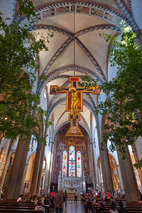 Visit to santa maria novella church in florence tuscany italy