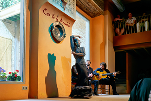 Flamenco dancers perform in Seville Andalusia Spain