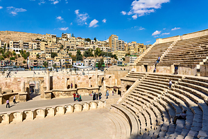 Visit to Roman Theater in Amman Jordan with local visitors by Marco Brivio