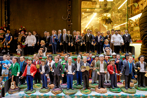 Statues showing figures in artisan workshop in Naples Campania I