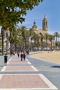 Sitges Catalunya Spain. Church esglesia de Sant Bartomeu i Santa Tecla