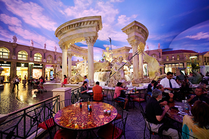 Visitors savor dining at Caesars Palace mall Vegas