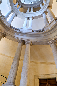 View of the helicoidal staircase in Galleria Nazionale dArte An
