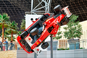 Ferrari car display at Abu Dhabi Ferrari World amusement park