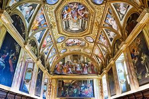 Discovering the stunning ceiling art at Certosa di San Martino